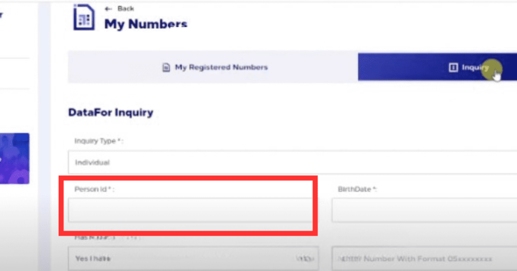 Checking SIM Registrations without a Registered Mobile Number using CITC 